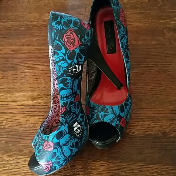Iron Fist Shoes - Ironfist Girls Punk Platform Turquoise
